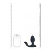 Vibrating and Rotating Silicone Anal Plug with Ball Stimulator - Black
